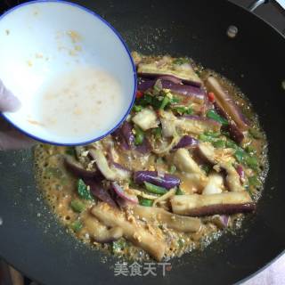 咸蛋黄炒茄子的做法步骤：10