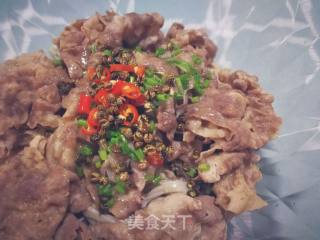 青花椒嫩肥牛的做法步骤：5