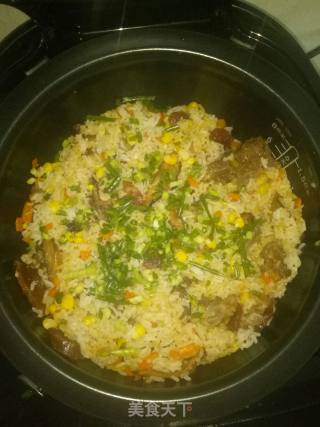 排骨腊味饭的做法步骤：6