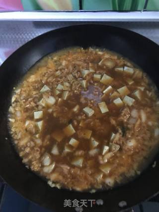 泡菜肉末豆腐的做法步骤：6