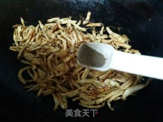 孜然鸡丝的做法步骤：9