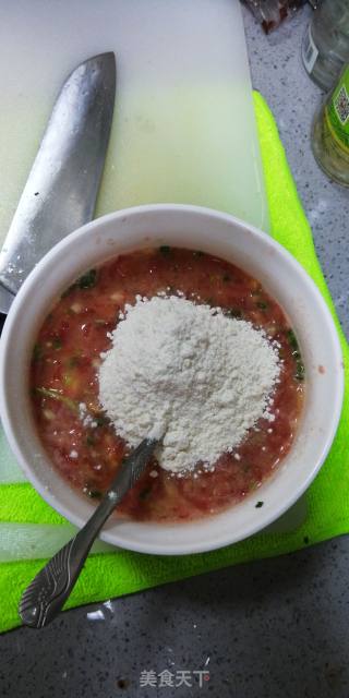 西红柿鸡蛋葱油饼的做法步骤：7