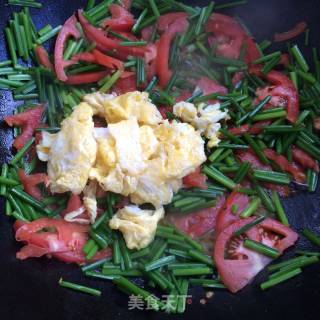 韭薹番茄炒蛋的做法步骤：6