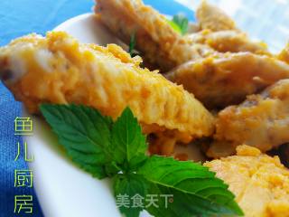 金沙鸡翅凤爪──“鱼儿厨房”私房菜的做法步骤：29