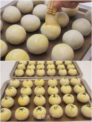 肉松麻薯蛋黄酥的做法步骤：17