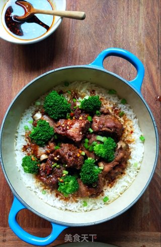 豆豉排骨煲仔饭的做法步骤：9