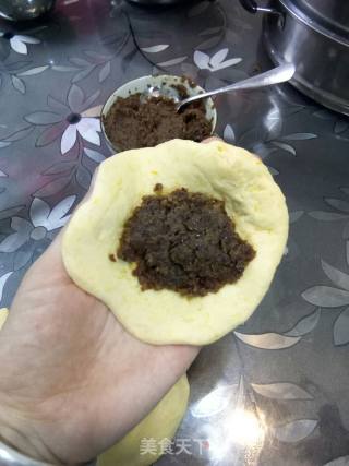 豆沙南瓜包子的做法步骤：9