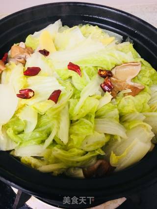 下饭菜～白菜炖大肠（清新无油版）的做法步骤：5