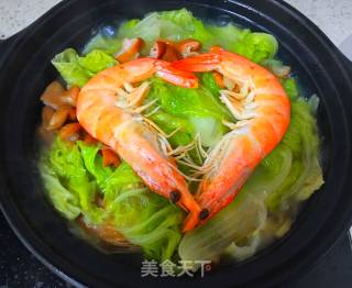 下饭菜～白菜炖大肠（清新无油版）的做法步骤：7