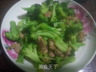 西蓝花炒肉片的做法步骤：4