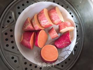 蒸地瓜的做法步骤：3