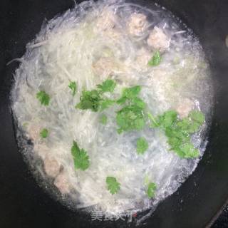 萝卜丝肉丸汤的做法步骤：7
