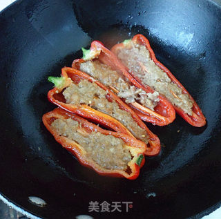 下饭菜——酿红椒的做法步骤：7