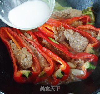 下饭菜——酿红椒的做法步骤：9