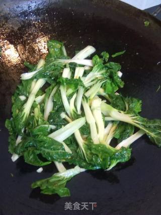 蒜炒奶白菜的做法步骤：5