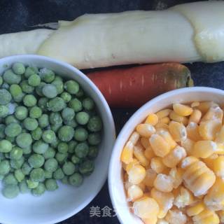 素炒菜丁的做法步骤：1