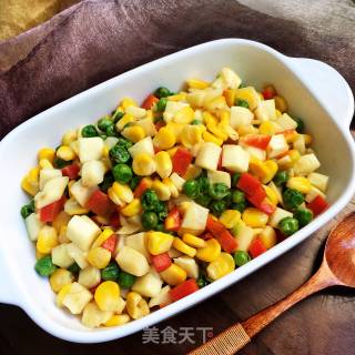 素炒菜丁的做法步骤：9