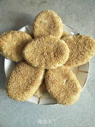 芝麻发面饼的做法步骤：11