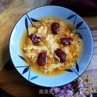 红糖甜酒蛋花的做法步骤：9