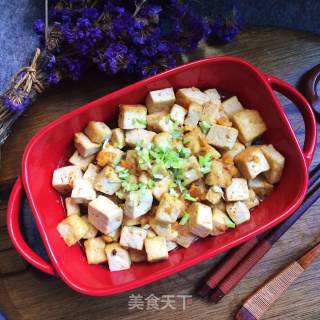 咸蛋黄烧豆腐的做法步骤：8