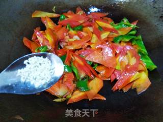 青椒胡萝卜片的做法步骤：10