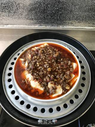肉末蒸豆腐的做法步骤：9