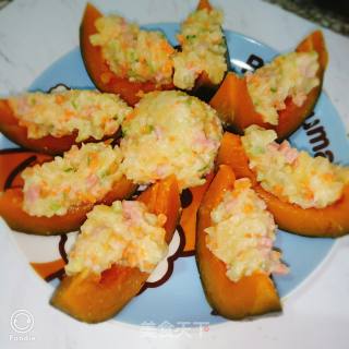 蒸南瓜配什锦土豆泥的做法步骤：4