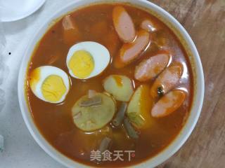 酱汤面条的做法步骤：5