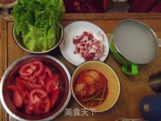 辣白菜五花肉汤的做法步骤：4