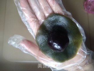 抹茶桃山月饼的做法步骤：3