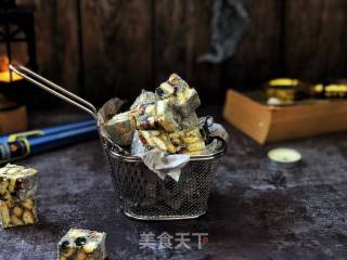 黑芝麻干果雪花酥的做法步骤：16