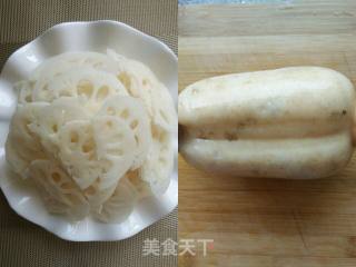 素炒藕片的做法步骤：1