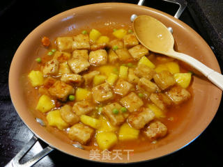 菠萝甜酸豆腐的做法步骤：6
