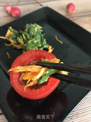 芹叶胡萝卜丝麦饭的做法步骤：15
