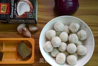 咖喱鱼丸的做法步骤：1