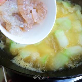 鲜虾冬瓜汤的做法步骤：8