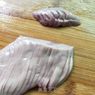 大葱炒腰花的做法步骤：2