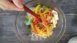 五彩豆皮拌豇豆的做法步骤：12