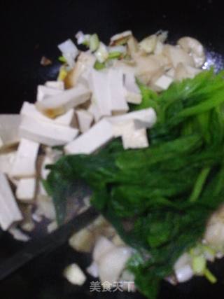 青菜豆腐烧杏鲍菇的做法步骤：7