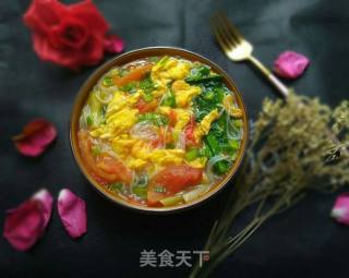 番茄鸡蛋粉丝的做法步骤：20