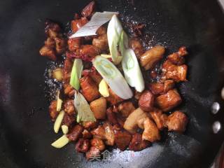 红烧肉炖豆角的做法步骤：5