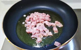 莴笋胡萝卜肉丁炒饭的做法步骤：6