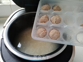 黄瓜肉丸青菜粥的做法步骤：4