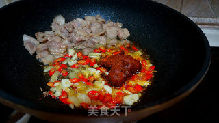 香辣五花肉炒杏鲍菇的做法步骤：12