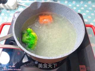 干贝杂蔬双色粥的做法步骤：5