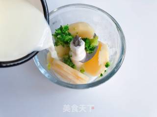 6M+宝宝辅食——奶香西蓝花土豆泥的做法步骤：6