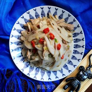 肉片炒莲菜的做法步骤：8