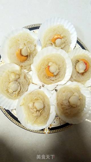 蒜蓉粉丝蒸扇贝的做法步骤：5