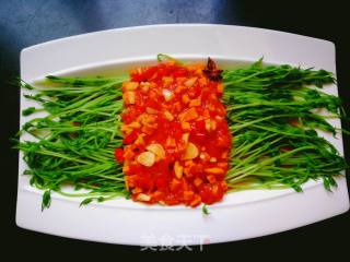 茄汁豌豆苗的做法步骤：10
