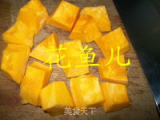 南瓜炒鸡米花的做法步骤：3